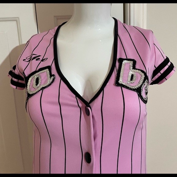 Pinstriped Pink Baseball Dream Girl. Large but runs small. ⚾️🌸⚾️ - Picture 11 of 11